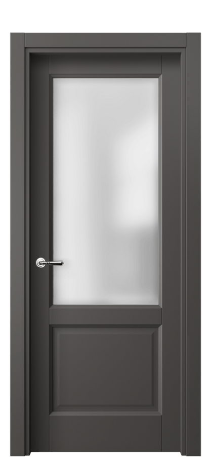 Межкомнатная дверь Галант 1422 ПЭТ графитовый Сатинированное стекло Цена 30720 ₽ | Volhovec