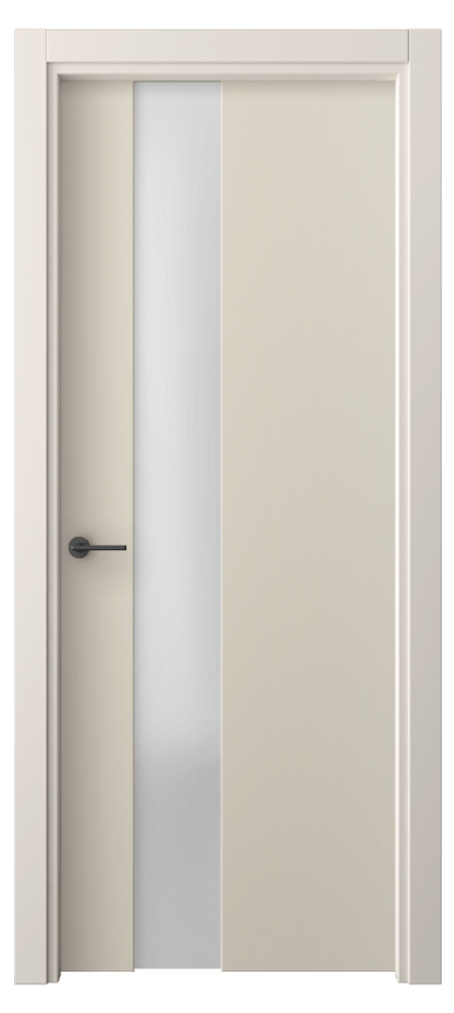 Межкомнатная дверь Фридом 4224 ПЭТ светло-бежевый Сатинированное стекло Цена 40420 ₽ | Volhovec
