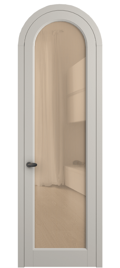 Межкомнатная дверь Палаццо 6814 Матовый облачно-серый Рифлёное оранжевое стекло "Дюна", триплекс Цена 134670 ₽ | Volhovec