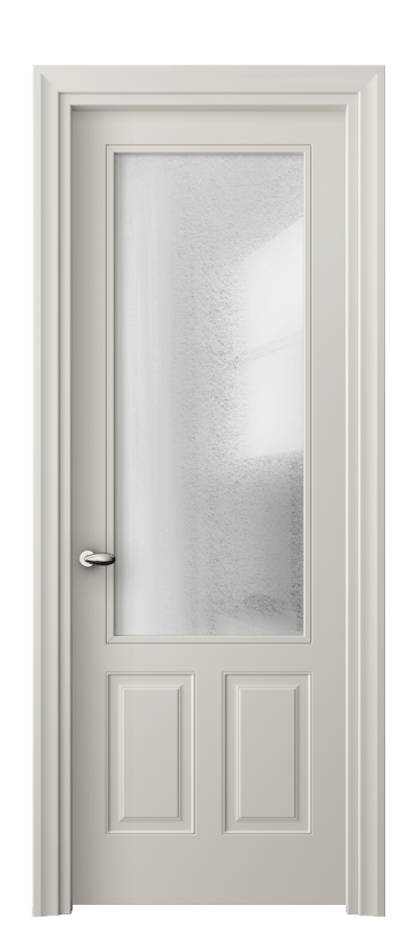 Межкомнатная дверь Эссе 8522 Матовый облачно-серый Фактурное стекло "Лёд", триплекс Цена 80110 ₽ | Volhovec