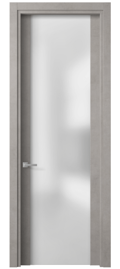 Межкомнатная дверь Планум 4114 Леон серебро Сатинированное стекло Цена 46600 ₽ | Volhovec