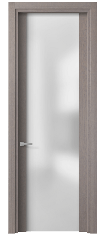 Межкомнатная дверь Планум 4114 Дуб дымчатый Сатинированное стекло Цена 79480 ₽ | Volhovec