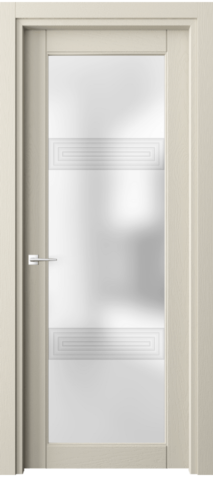 Межкомнатная дверь Эго 6112 Дуб бежево-серый Сатинированное стекло "3Д" Цена 127470 ₽ | Volhovec