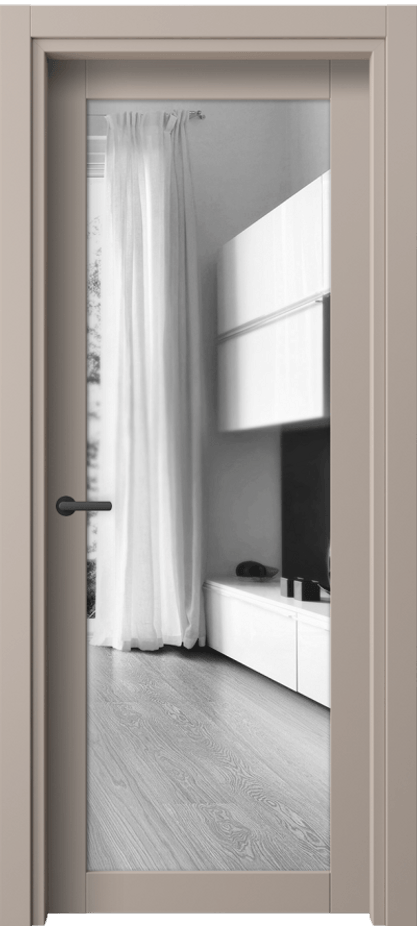 Межкомнатная дверь Нео 2102 ПЭТ серо-коричневый  Двустороннее зеркало, триплекс Цена 35380 ₽ | Volhovec