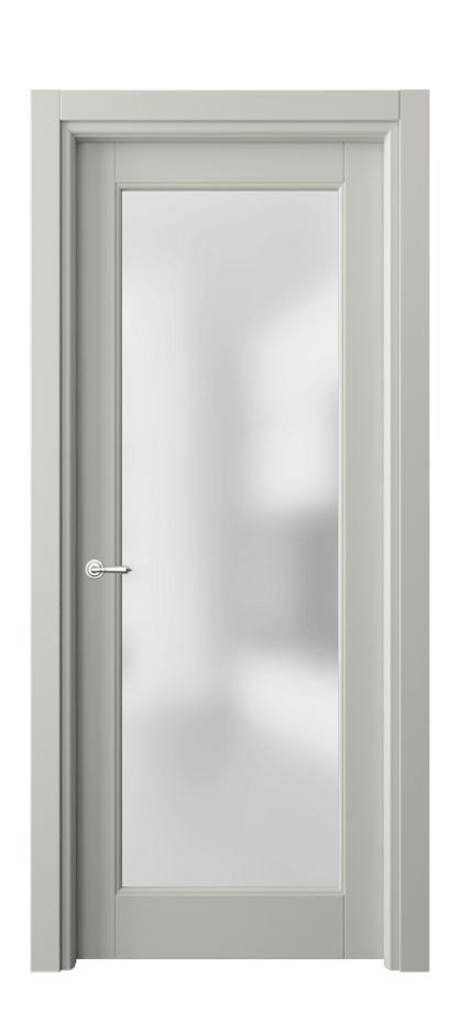 Межкомнатная дверь Тоскана Ромбо 6300 Матовый тёплый серый Сатинированное стекло Цена 96910 ₽ | Volhovec