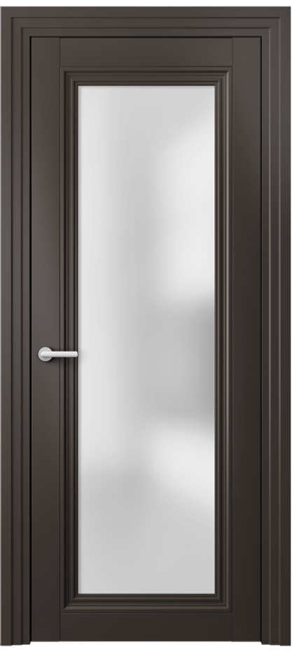 Межкомнатная дверь Центро 2502 Матовый антрацит Сатинированное стекло Цена 78330 ₽ | Volhovec