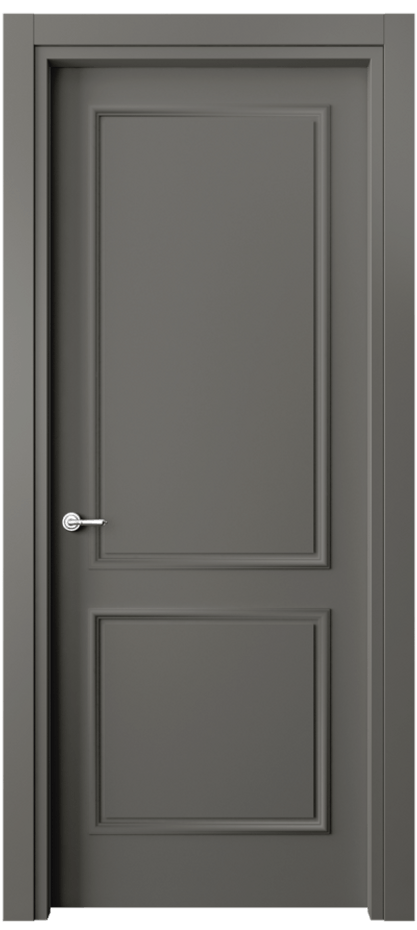 Дверь межкомнатная Paris 8121 Матовый классический серый  Гладкий наличник МКЛС Цена 50990 ₽ Наличники уже входят в базовый комплект. Фабрика дверей Волховец 8 (800) 551 43 19 Межкомнатная дверь Paris 8121 Матовый классический серый  Цена 50990 ₽| Volhovec