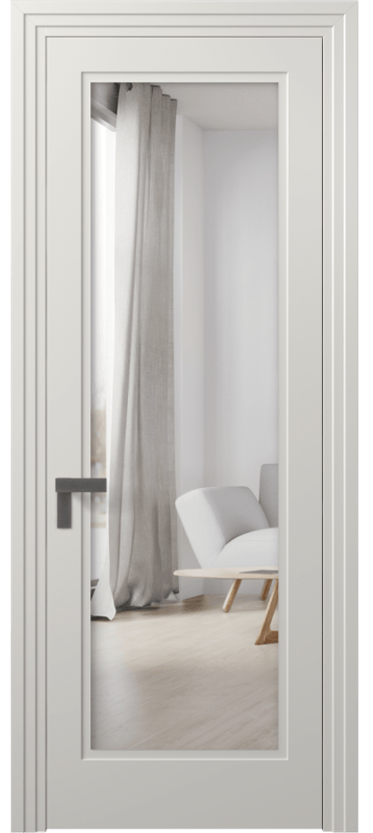 Межкомнатная дверь Рокка 8300 Матовый серый Двустороннее зеркало, триплекс Цена 89140 ₽ | Volhovec