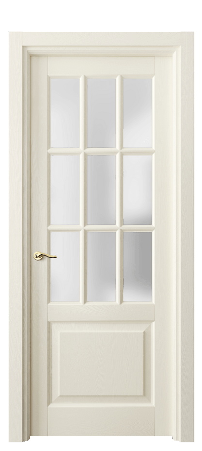 Межкомнатная дверь Лигнум 0748 Дуб молочно-белый Сатинированное стекло Цена 164010 ₽ | Volhovec