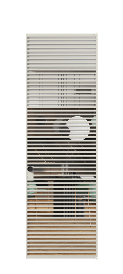 Алюминиевая дверь АЛПЛ040.07 Алюминий облачно-серый Прозрачное стекло "Crystal Vision", калёное Цена 250600  | Volhovec