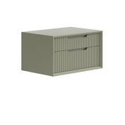 Тумба подвесная прикроватная Velvet 2 ящика Матовый оливковый тёмный