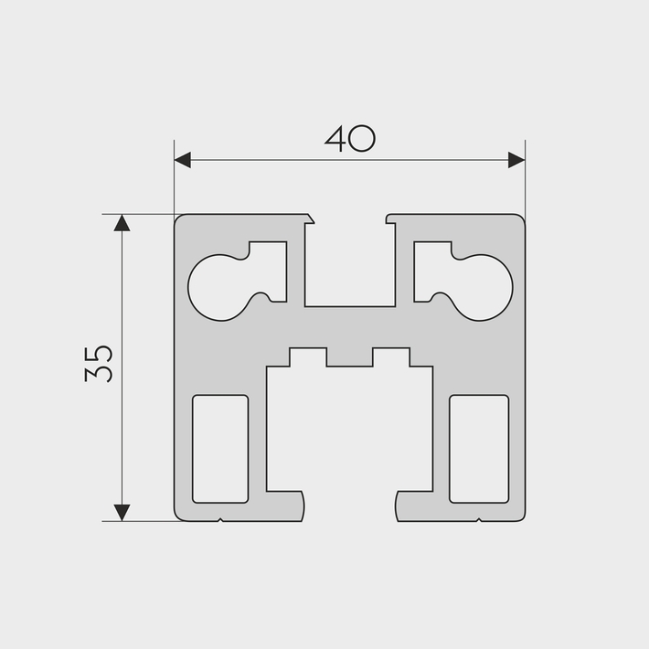 Схема горизонтального профиля