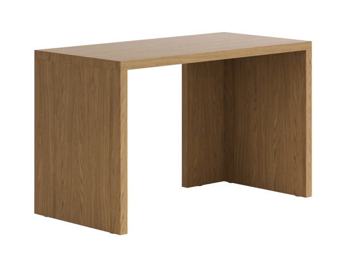 Мебель Стол Модуле письменный с двумя опорами. Цвет Торфяной дуб. Материал Ламинатин. Коллекция Стол Модуле письменный с двумя опорами. Картинка.