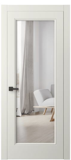Дверь межкомнатная 8300 МЖМ-ЗЕР. Цвет Матовый жемчужный. Материал Гладкая эмаль. Коллекция Линия. Картинка.