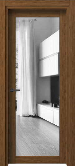 Дверь межкомнатная 2102 ЛОР ДВ ЗЕР. Цвет Лесной орех. Материал Ламинатин. Коллекция Нео. Картинка.