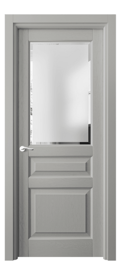 Дверь межкомнатная 0710 ДНСР САТ-Ф. Цвет Дуб нейтральный серый. Материал Массив дуба эмаль. Коллекция Лигнум. Картинка.