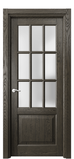 Дверь межкомнатная 0748 ДСЕ.Б САТ. Цвет Дуб серый брашированный. Материал Массив дуба брашированный. Коллекция Лигнум. Картинка.