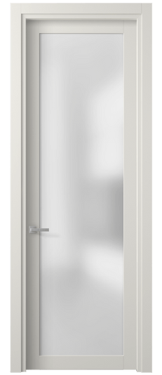 Дверь межкомнатная 2102 СТБЛ САТ. Цвет Софт-тач белоснежный. Материал Полипропилен. Коллекция Planum. Картинка.