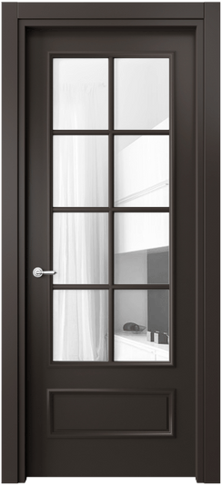 Межкомнатная дверь 8112 МАН Прозрачное стекло. Цвет Матовый антрацит. Материал Гладкая эмаль. Коллекция Paris. Фото. Дверь межкомнатная 8112 МАН Прозрачное стекло. Цвет Матовый антрацит. Материал Гладкая эмаль. Коллекция Paris. Картинка.