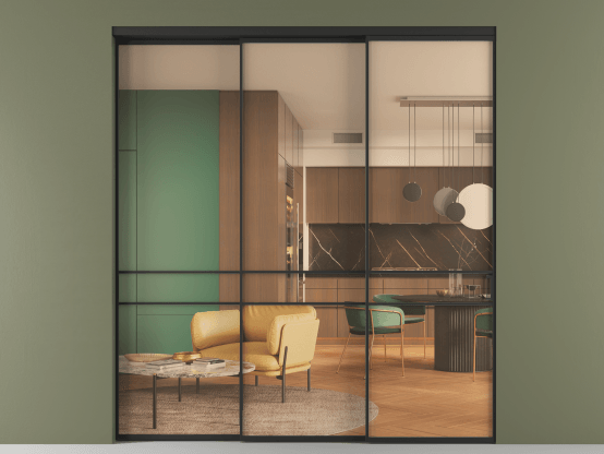 Алюминевая перегородка АЛПР 040.02_ЧРН_ПРОЗ ОРАНЖ_new. Цвет Алюминий Черный. Материал Алюминий. Коллекция Перегородка Формато внутри проёма 3 створки с синхронным механизмом. Фото. Алюминевая перегородка АЛПР 040.02_ЧРН_ПРОЗ ОРАНЖ_new. Цвет Алюминий Черный. Материал Алюминий. Коллекция Перегородка Формато внутри проёма 3 створки с синхронным механизмом. Картинка.