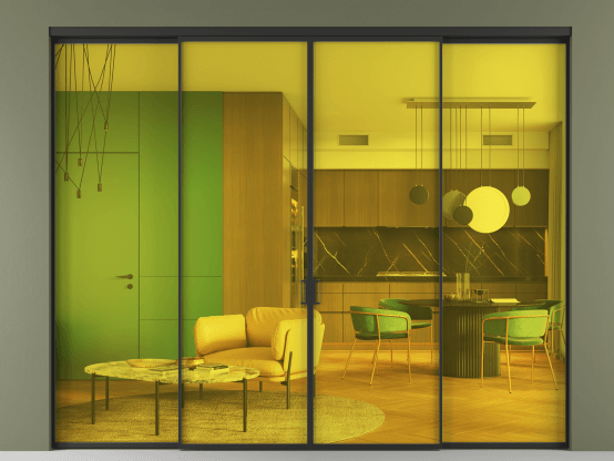 Алюминевая перегородка АЛПР 040.01_ЧРН_ПРОЗ ЖЕЛ_new. Цвет Алюминий Черный. Материал Алюминий. Коллекция Перегородка Формато внутри проёма 4 створки. Фото. Алюминевая перегородка АЛПР 040.01_ЧРН_ПРОЗ ЖЕЛ_new. Цвет Алюминий Черный. Материал Алюминий. Коллекция Перегородка Формато внутри проёма 4 створки. Картинка.