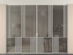 Алюминевая перегородка vntp4_3 БЕЛ. Цвет Алюминий Белый. Материал Алюминий. Коллекция Перегородка Мозаик внутри проёма скрытое крепление в потолок 4 створки. Фото. Алюминевая перегородка vntp4_3 БЕЛ. Цвет Алюминий Белый. Материал Алюминий. Коллекция Перегородка Мозаик внутри проёма скрытое крепление в потолок 4 створки. Картинка.