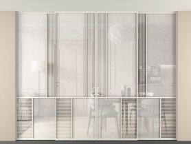 Алюминевая перегородка vntp4_1 БЕЛ. Цвет Алюминий Белый. Материал Алюминий. Коллекция Перегородка Mosaic внутри проёма скрытое крепление в потолок 4 створки. Фото. Алюминевая перегородка vntp4_1 БЕЛ. Цвет Алюминий Белый. Материал Алюминий. Коллекция Перегородка Mosaic внутри проёма скрытое крепление в потолок 4 створки. Картинка.