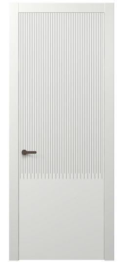 Дверь межкомнатная АКП 8627 МССР. Цвет Матовый светло-серый. Материал Гладкая эмаль. Коллекция Дюна. Картинка.
