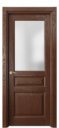 Дверь межкомнатная 0710 ДКЧ.Б САТ. Цвет Дуб коньячный брашированный. Материал Массив дуба брашированный. Коллекция Лигнум. Картинка.