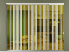 Перегородка Формато внутри проёма 4 створки с синхронным механизмом